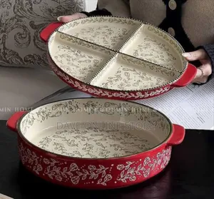 2pc Round Bohemian Lasagna/ Baking Tray