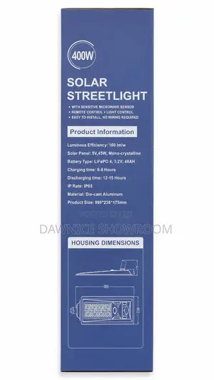 400W Solar LED Street Light - Full Kit