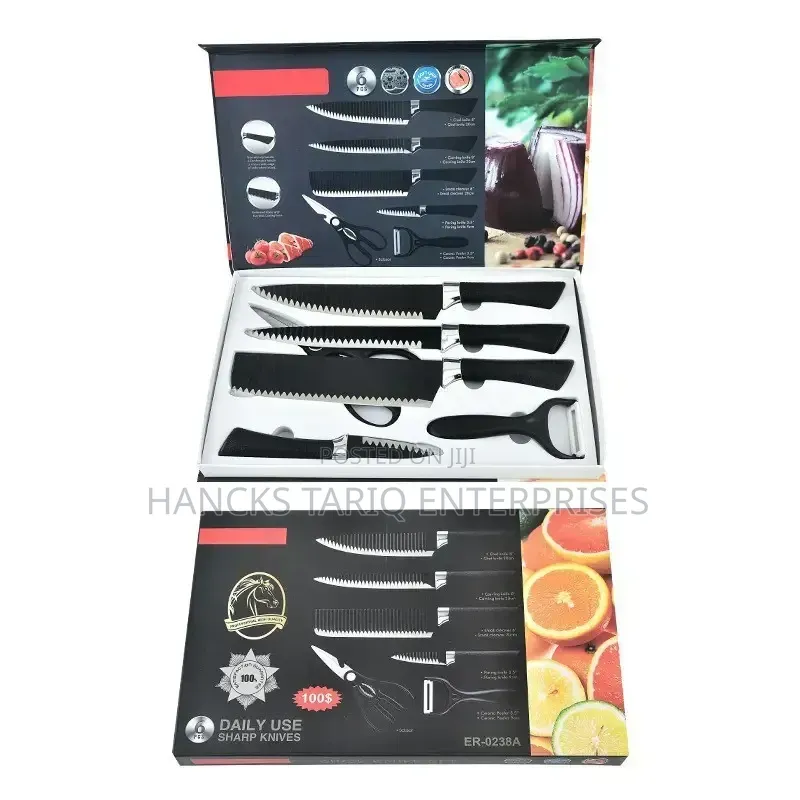 6-Piece Kitchen Knife and Utensil Set.
