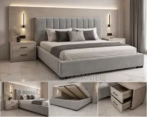 Modern 5 by 6 Bed Led Headboard and Power Sockets