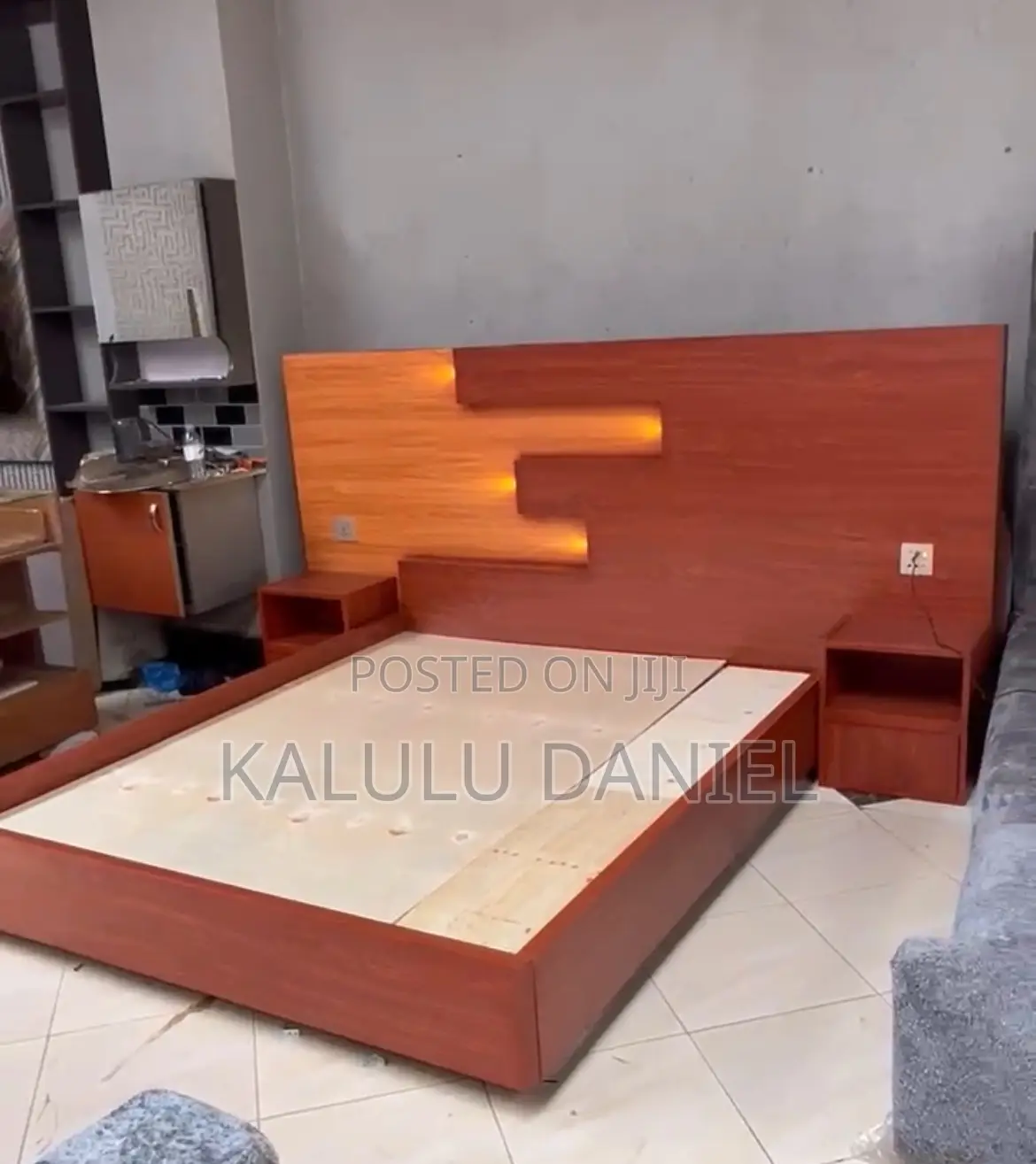 Modern 5 by 6 Bed Led Headboard and Power Sockets