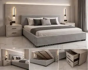 Modern 5 by 6 Bed Led Headboard and Power Sockets