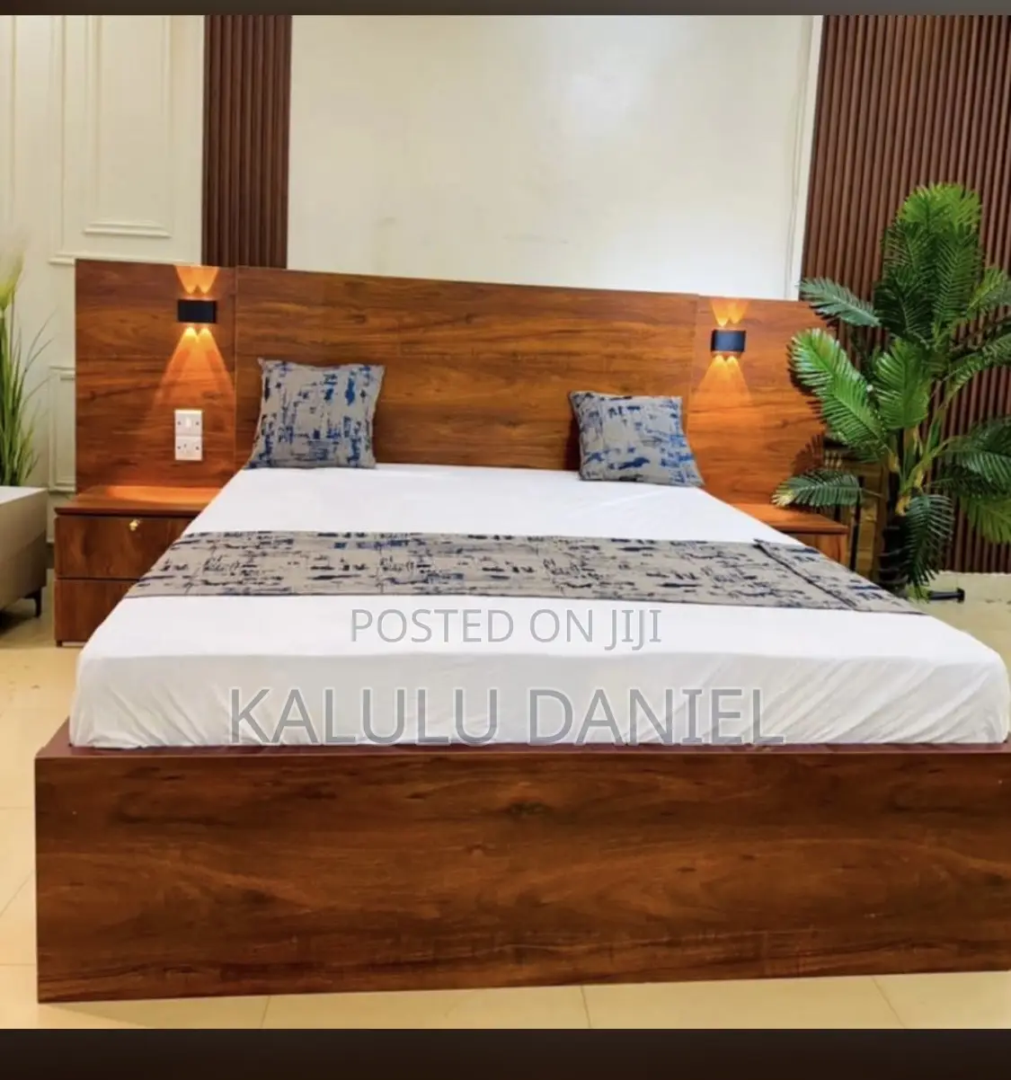 Modern 5 by 6 Bed Led Headboard and Power Sockets