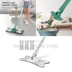 Spin Lazy Floor Mop X-Type Automatic Flat Squeeze Mop Without Hand