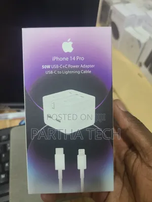 iPhone Charger 50w Dual Port + USB-C to Lightning Cable