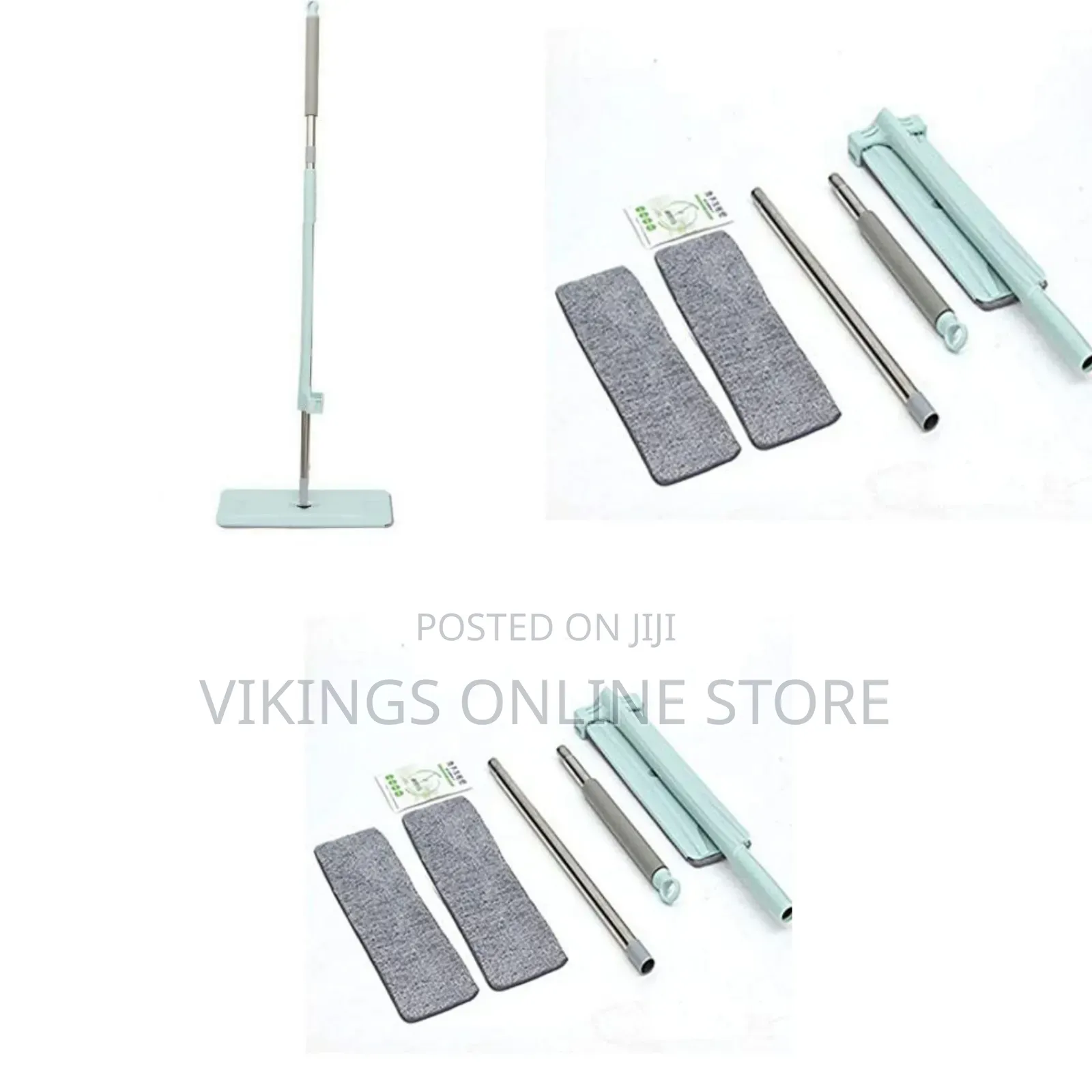 Other Hand-Free Flat Mop, Lazy Drag and Drop Artifact-Blue