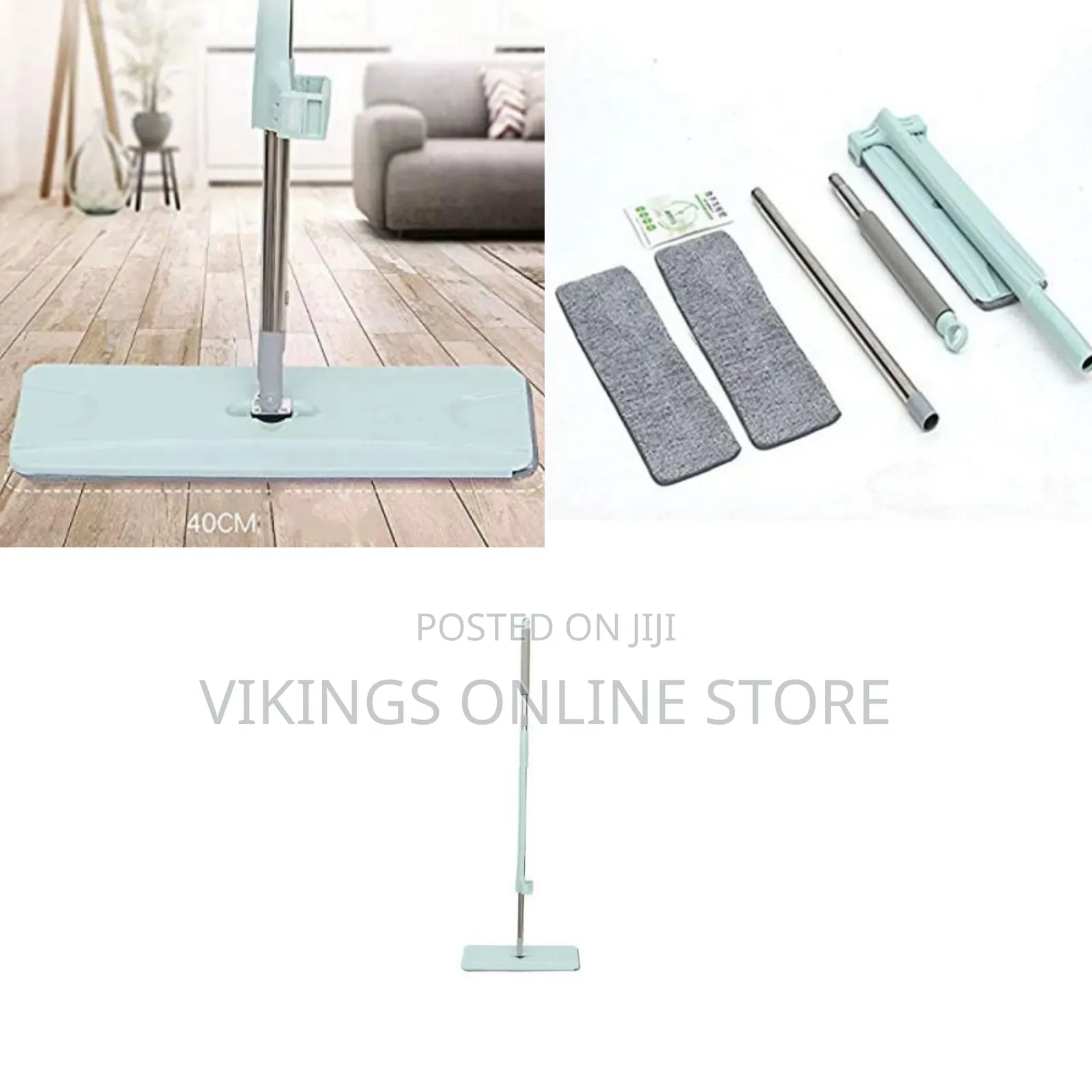 Other Hand-Free Flat Mop, Lazy Drag and Drop Artifact-Blue