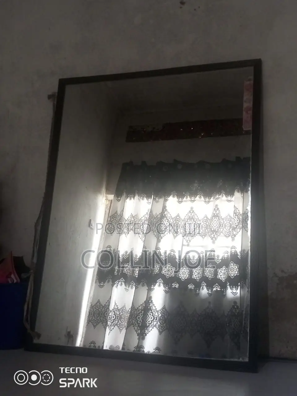 Large Wide Salon Mirror With Black Frame (1.26m X 1m)