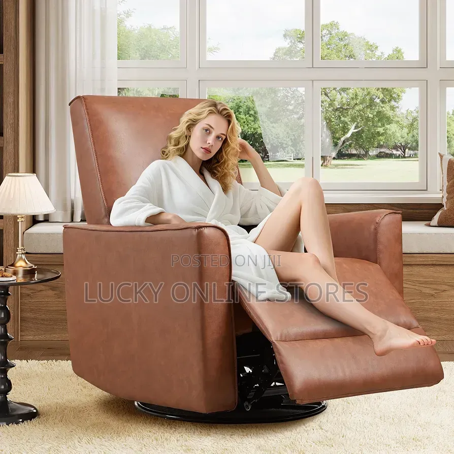360° Swivel Glider Manual Recliner With Lumbar Support