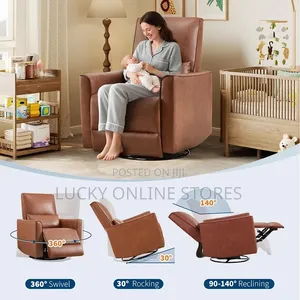 360° Swivel Glider Manual Recliner With Lumbar Support