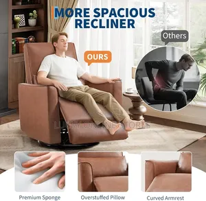 360° Swivel Glider Manual Recliner With Lumbar Support