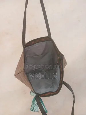 Checkered Tote Bag (Brown)