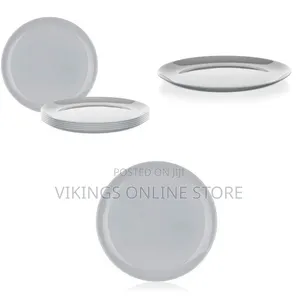Luminarc 6 Pieces of Luminarc Round Plain Design Dinner Plates - Grey