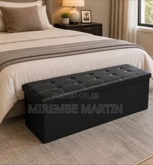 110 X 38 X 38cm Leather Ottoman