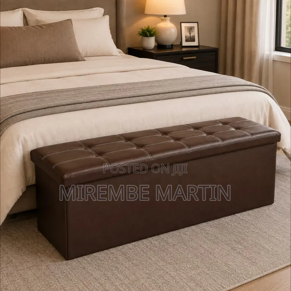 110 X 38 X 38cm Leather Ottoman