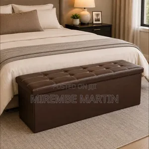 110 X 38 X 38cm Leather Ottoman