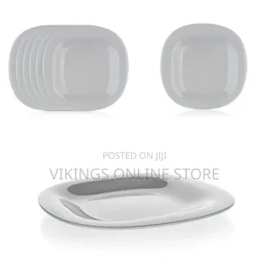 Luminarc 6 Pieces of Luminarc Square Plain Design Side Plates - Grey