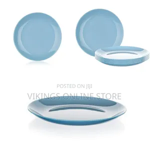 Luminarc 6 Pieces of Luminarc Round Plain Design Dinner Plates - Blue