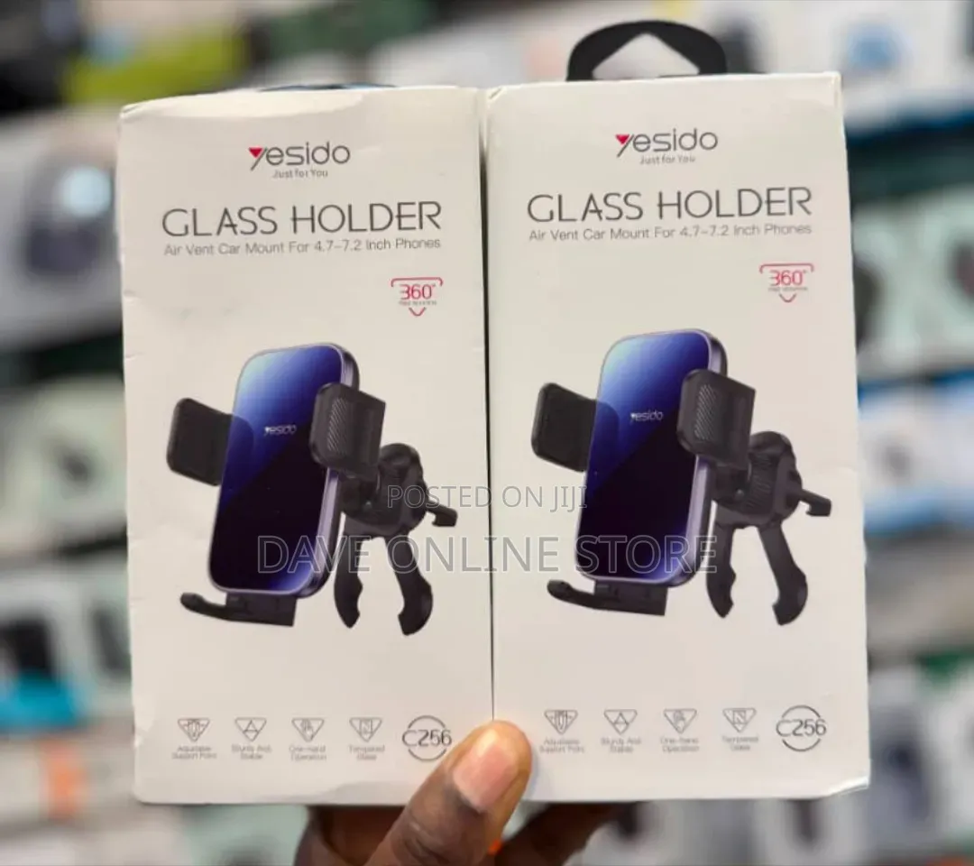 Yesido C256 Premium Tempered-Glass Gravity Car Phone Holder