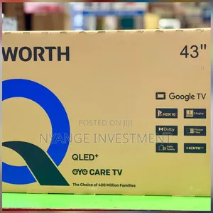 43-Inch Skyworth QLED+ Television With Google TV Operating System.