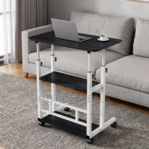 3 Tier Adjustable Height Computer Desk, Sturdy Table 60 X 40 X 90 Cm