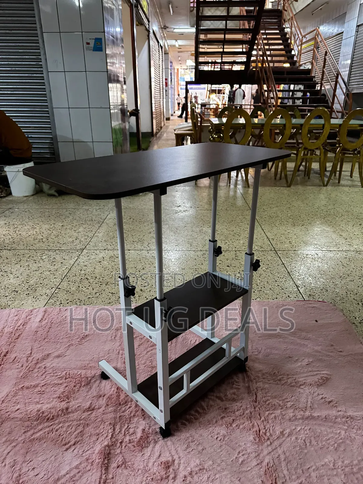3 Tier Adjustable Height Computer Desk, Sturdy Table 60 X 40 X 90 Cm