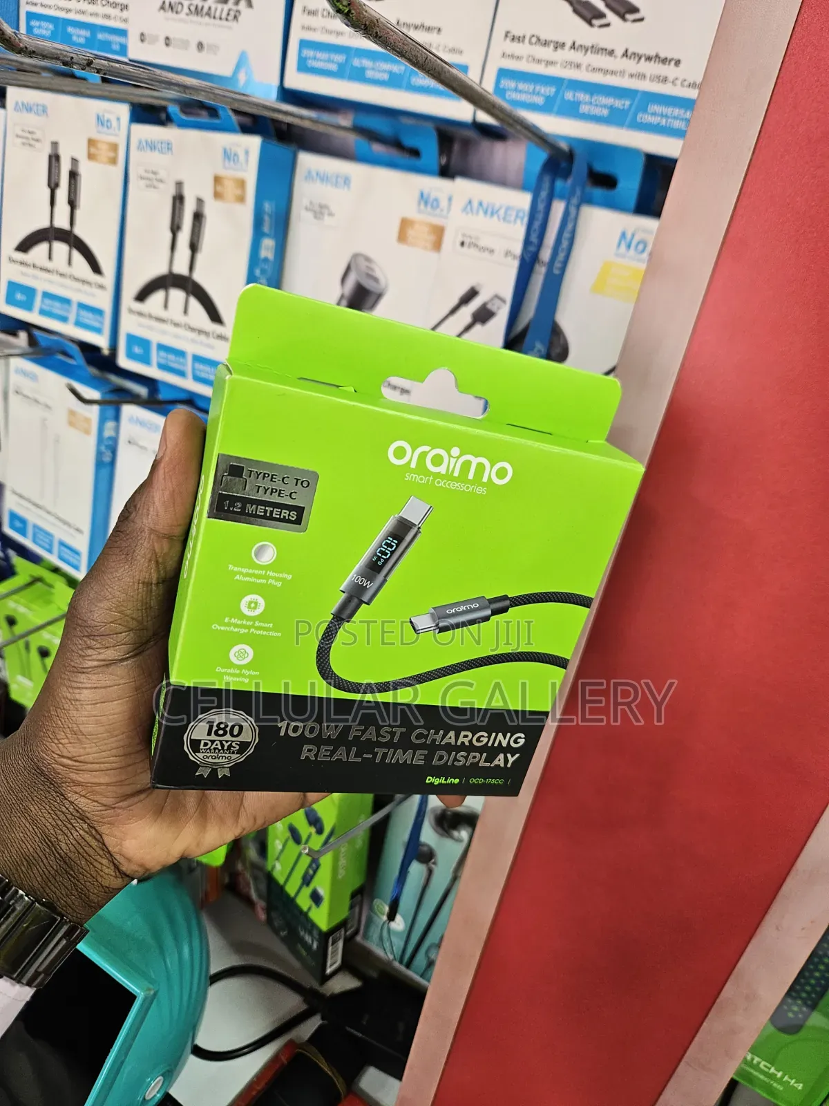 Oraimo Type-C to Type-C Braided Cable 100W 1.2M Digiline