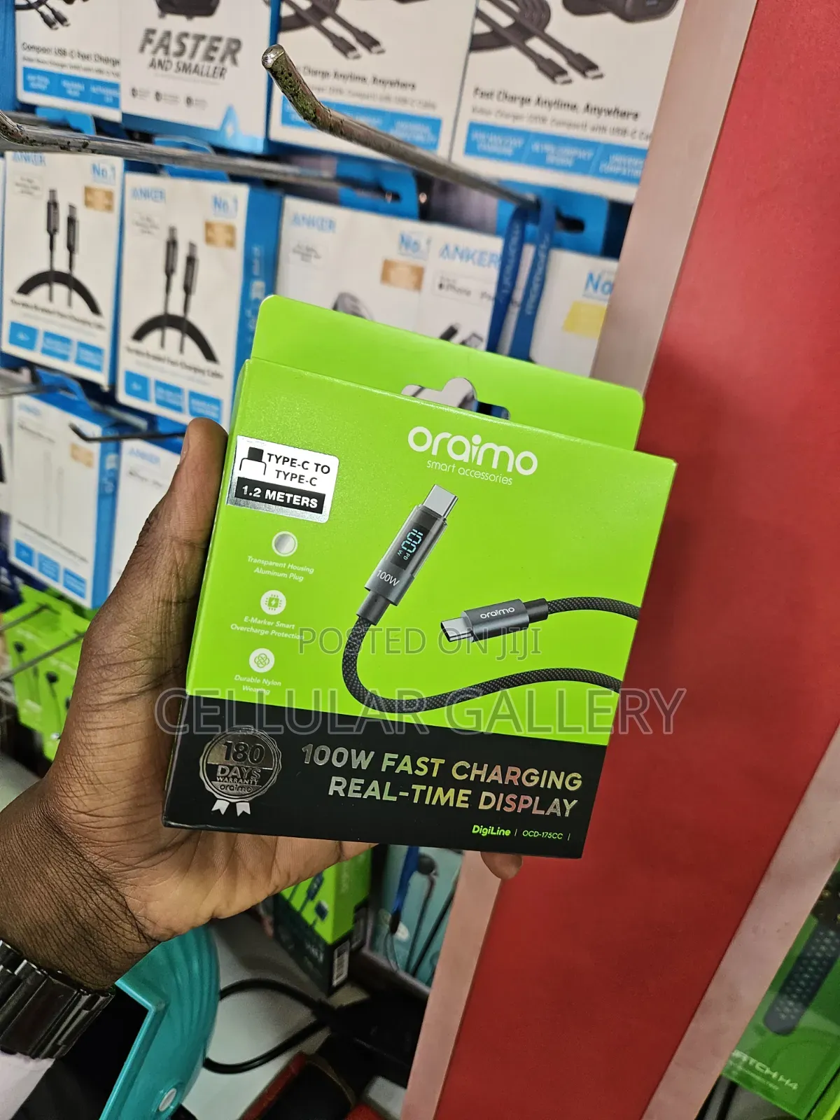 Oraimo Type-C to Type-C Braided Cable 100W 1.2M Digiline