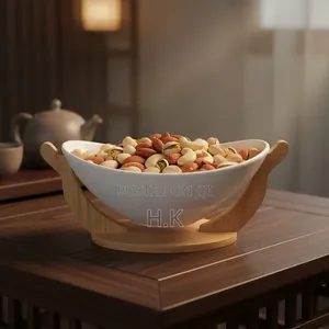 11-Inch White Ceramic Fruit Bowl