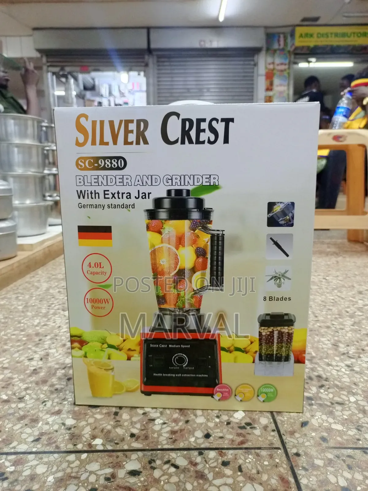 Silver Crest SC-9880 2-in-1 Heavy-Duty Blender and Grinder