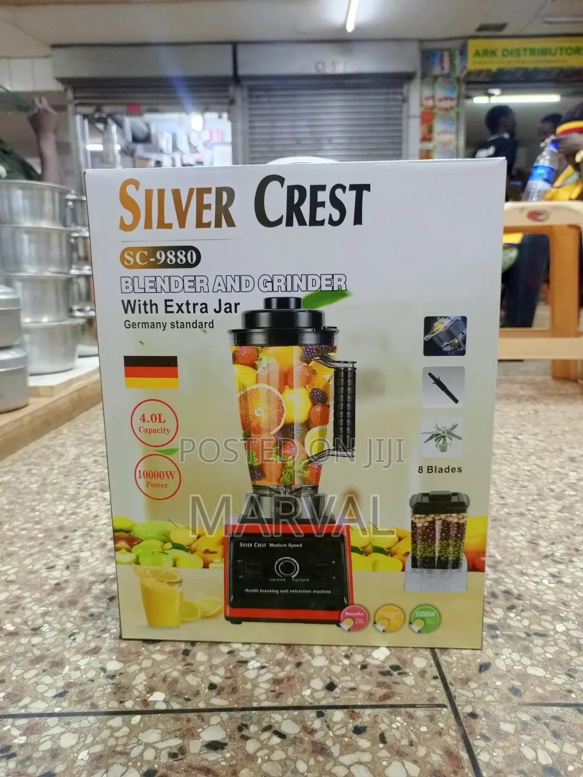 Silver Crest SC-9880 2-in-1 Heavy-Duty Blender and Grinder