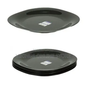 Luminarc 6 Pieces of Luminarc Square Plain Design Plates - Black