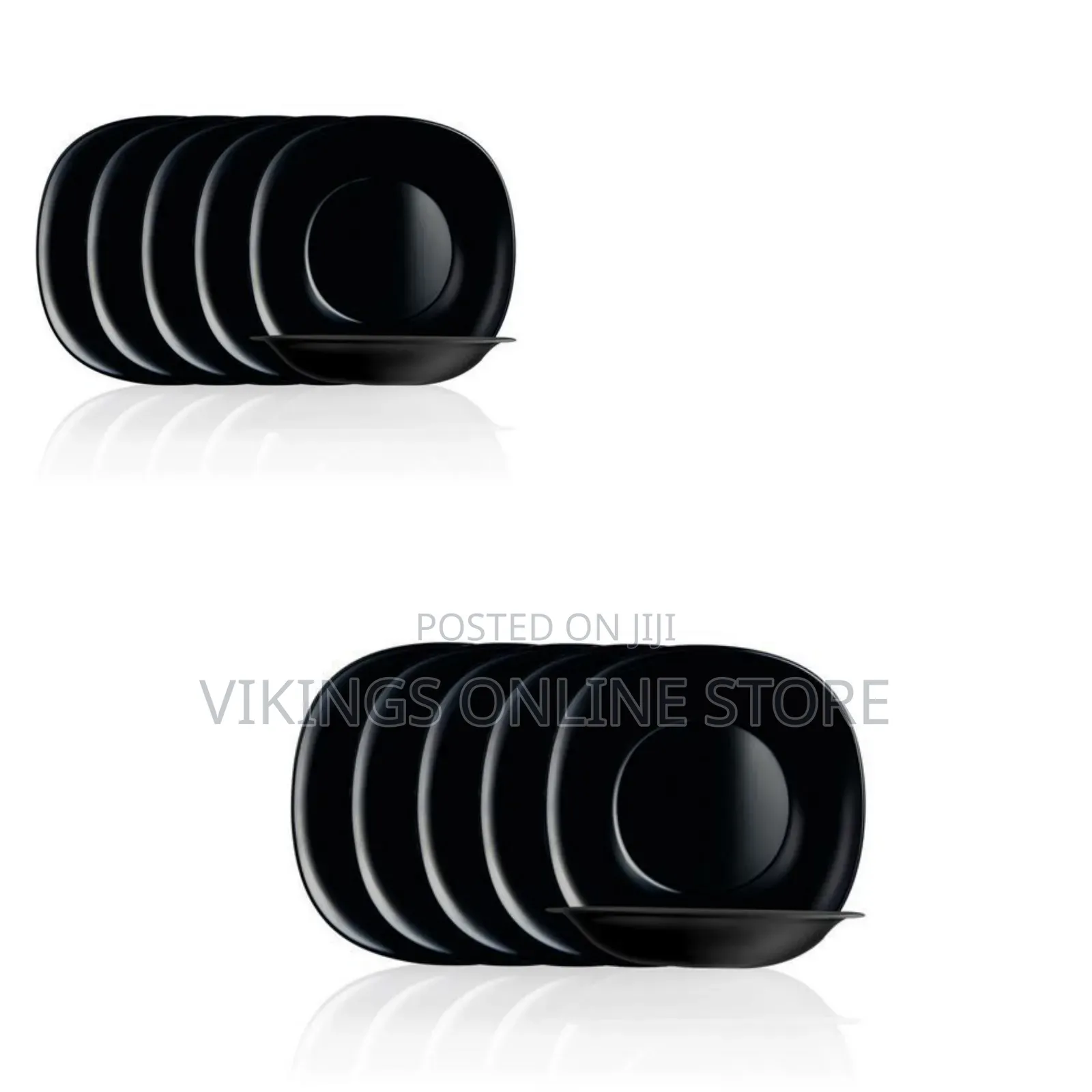 Luminarc 6 Pieces of Luminarc Deep Soup Plates Bowls,Black