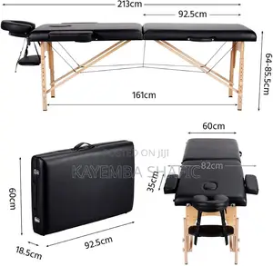 Professional Portable Folding Massage Table - Wooden Frame Spa Bed