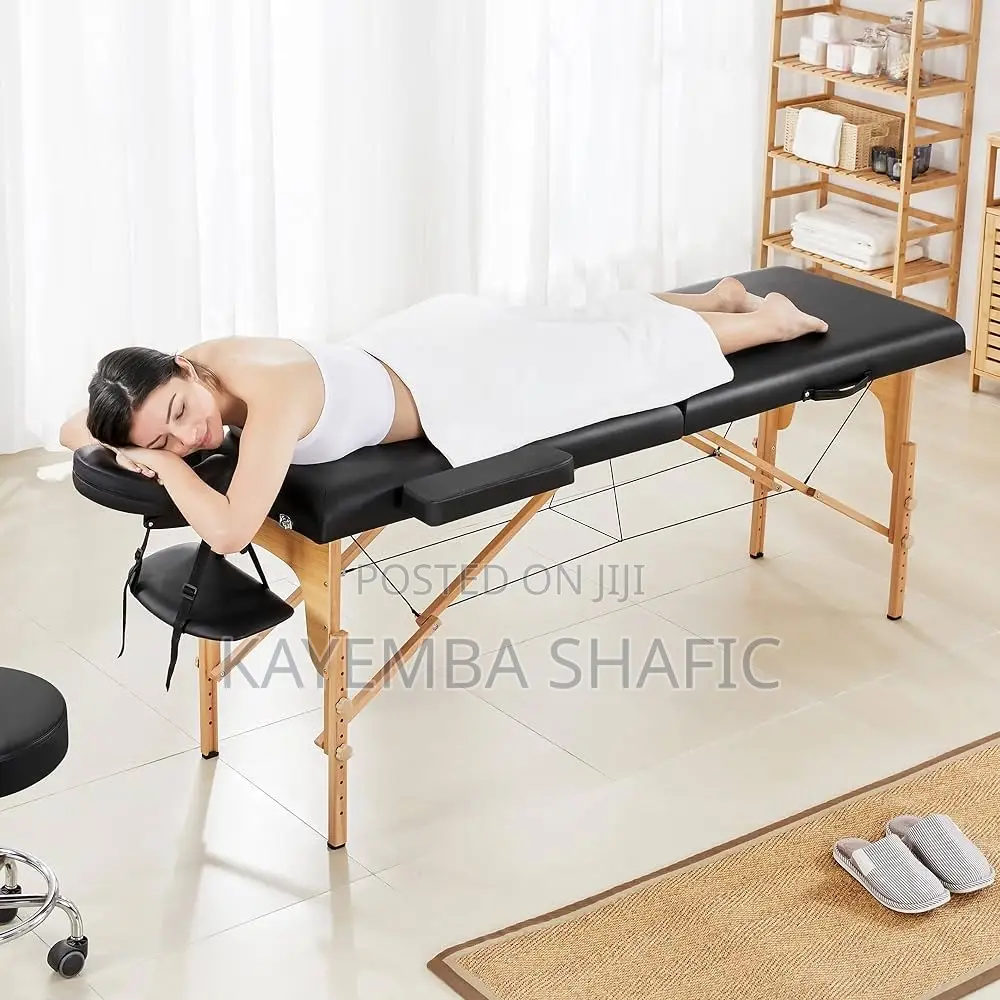 Professional Portable Folding Massage Table - Wooden Frame Spa Bed