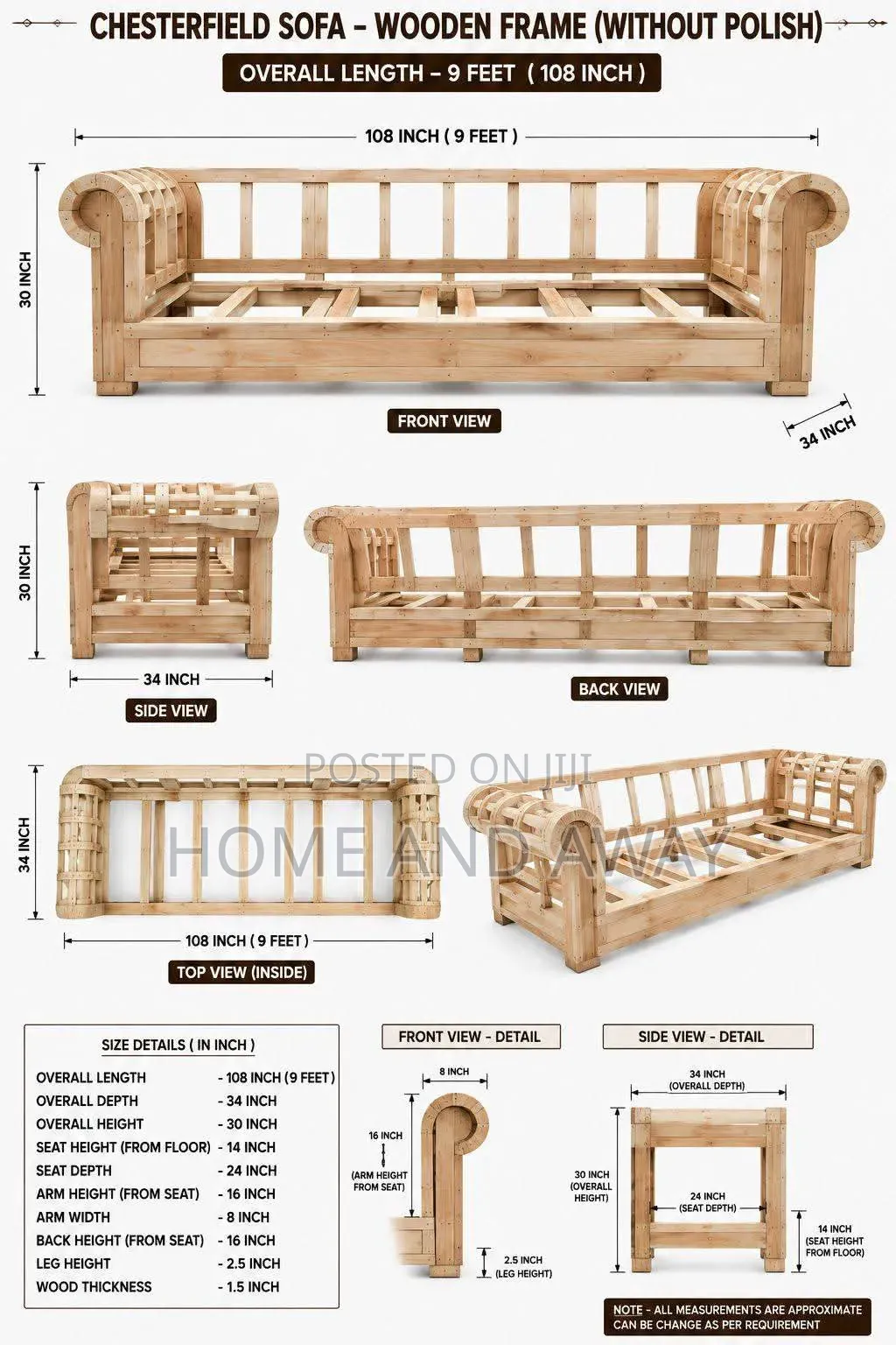 Sofas/Chesterfield Sofa Production From 2,000,000/- A Set of 5 Seaters