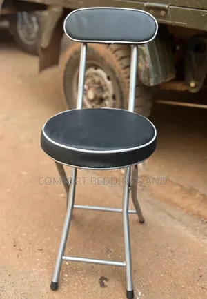 Round Metallic Chair Black