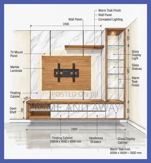 TV Stands/L Frame Wall Unit TV Stand Decors Form 1,500,000/-