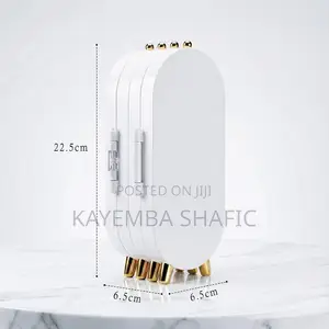 Foldable 4-Panel Jewelry Organizer Screen Stand With Mirror