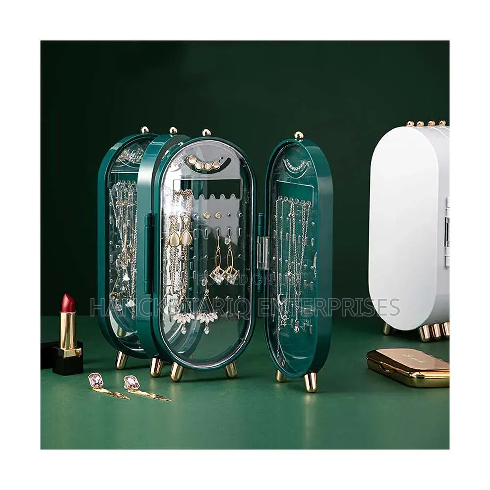 Multi-Panel Foldable Jewelry Organizer Storage Stand