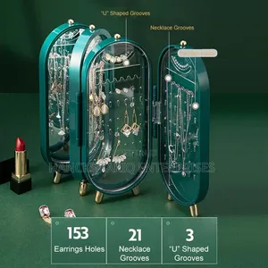 Multi-Panel Foldable Jewelry Organizer Storage Stand