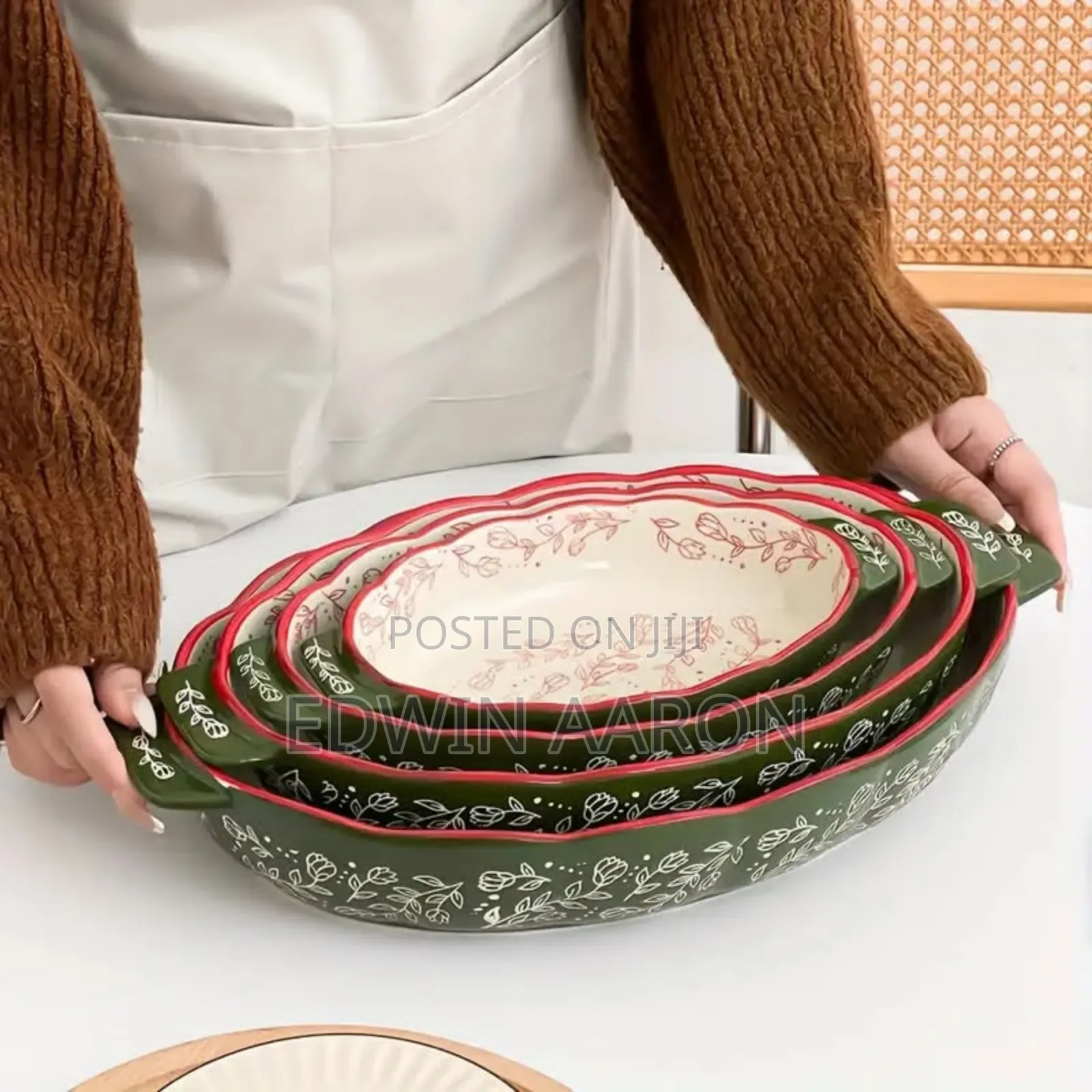 4Pcs Vintage Bohemian Bakeware Dishes