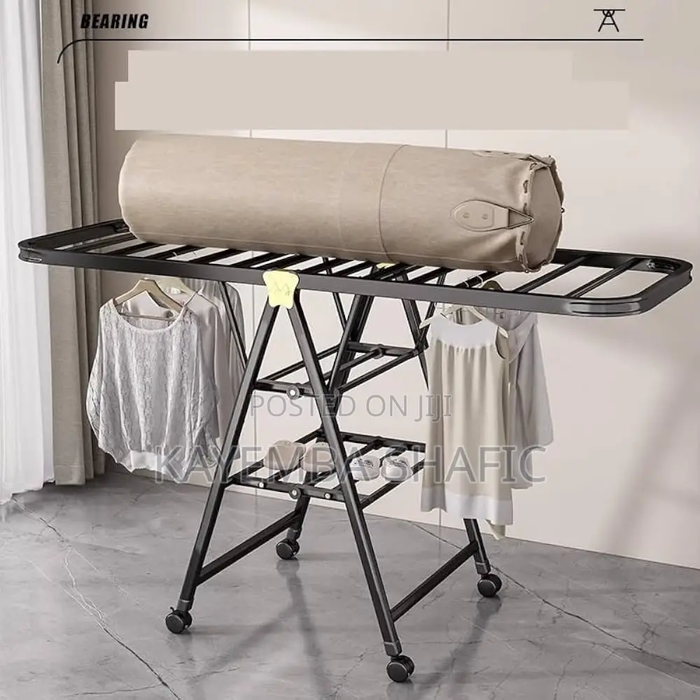 Sanipro 3-Tier Foldable Heavy Duty Carbon Steel Clothes Drying Rack