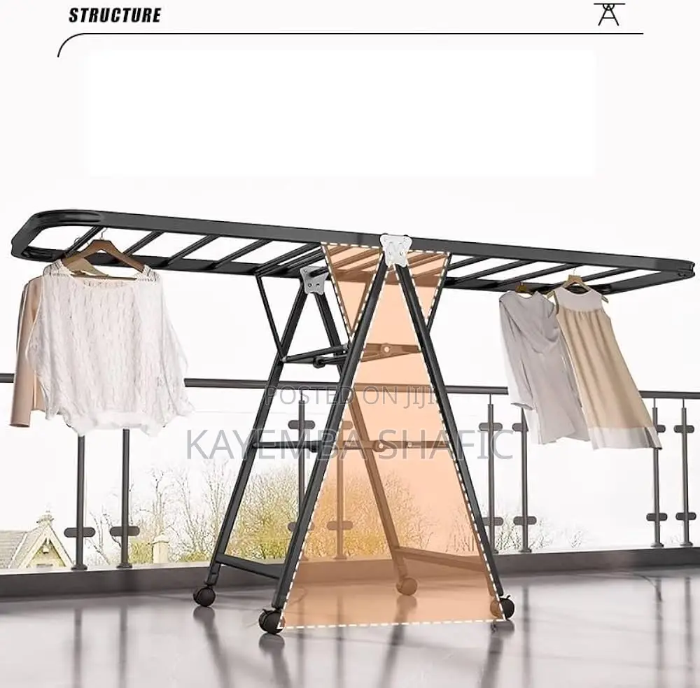 Sanipro 3-Tier Foldable Heavy Duty Carbon Steel Clothes Drying Rack