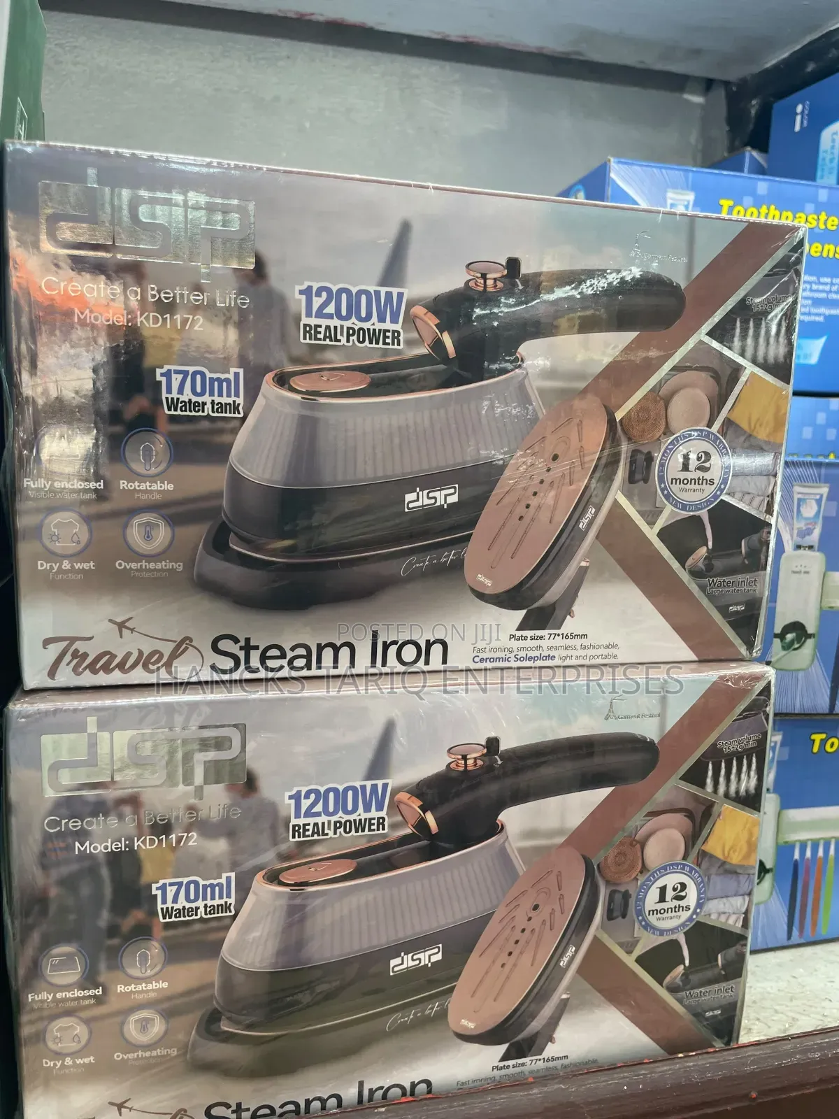 DSP KD1172 1200W Portable Travel Steam Iron