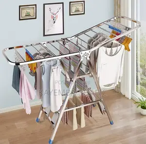 Heavy Duty Stainless Steel Foldable Clothes Drying Rack Stand