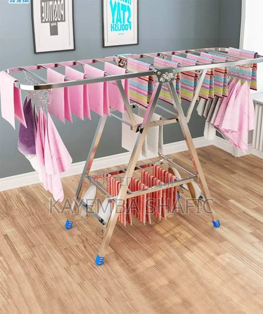 Heavy Duty Stainless Steel Foldable Clothes Drying Rack Stand
