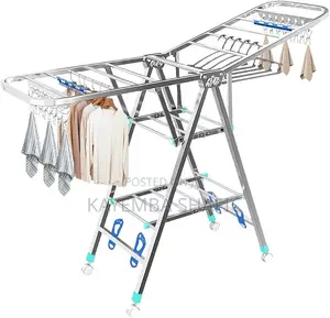 Heavy Duty Stainless Steel Foldable Clothes Drying Rack Stand