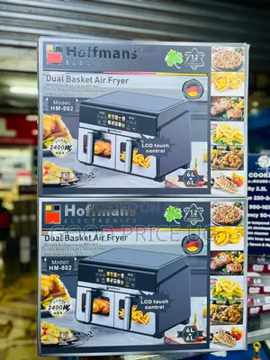 Electronics Dual Basket Air Fryer (Model: HM-802).