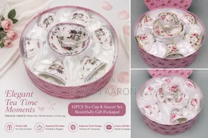12pcs Porcelain British Style Tea Cups
